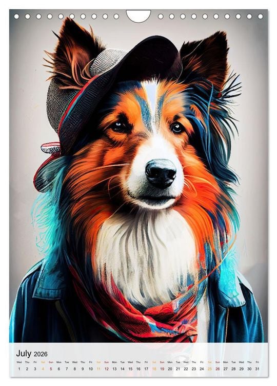 Produktbild: Hipster Dogs (Wall Calendar 2026 DIN A4 portrait), CALVENDO 12 Month Wall Calendar