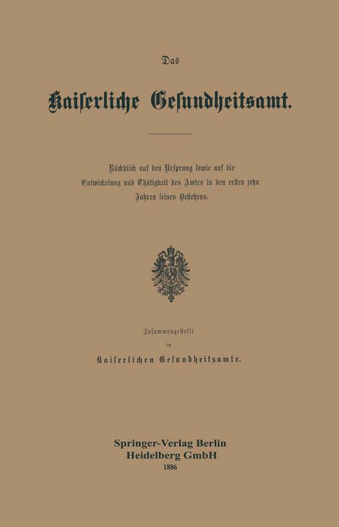 Produktbild: Das Kaiserliche Gesundheitsamt