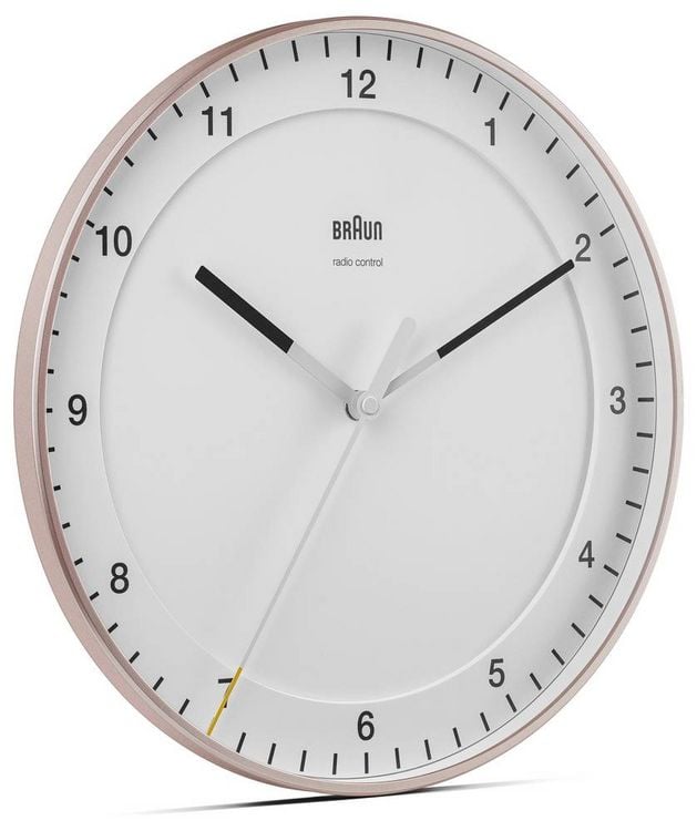 Produktbild: Braun 67110 Funk Wanduhr 330mm Pink, Wei&szlig;