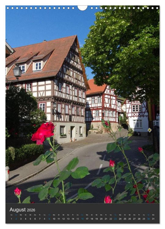 Produktbild: Str&uuml;mpfelbach - Fachwerkh&auml;user (Wandkalender 2026 DIN A3 hoch), CALVENDO Monatskalender