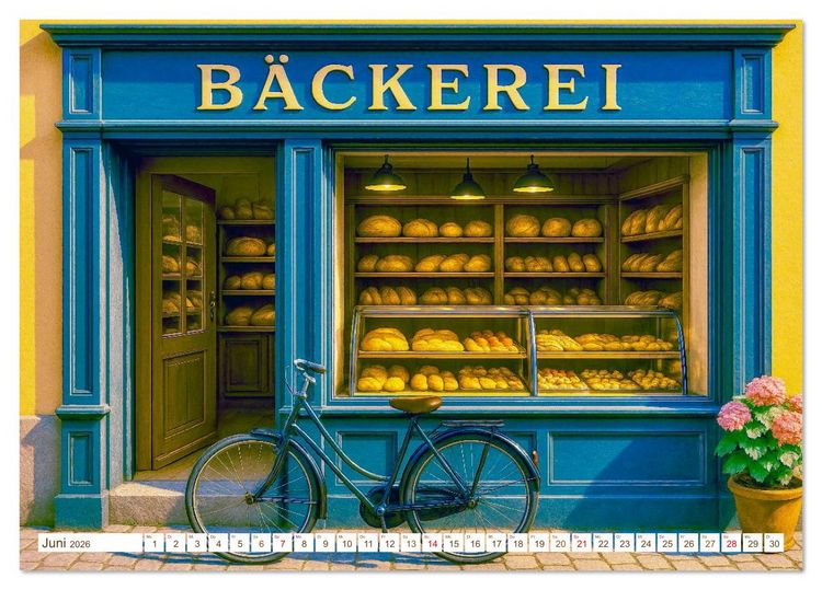 Produktbild: B&auml;cker und Backstuben (Tischkalender 2026 DIN A5 quer), CALVENDO Monatskalender