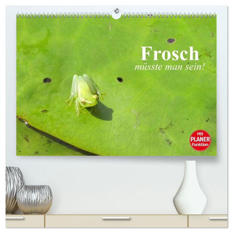 Produktbild: Frosch m&uuml;sste man sein! (hochwertiger Premium Wandkalender 2026 DIN A2 quer), Kunstdruck in Hochglanz