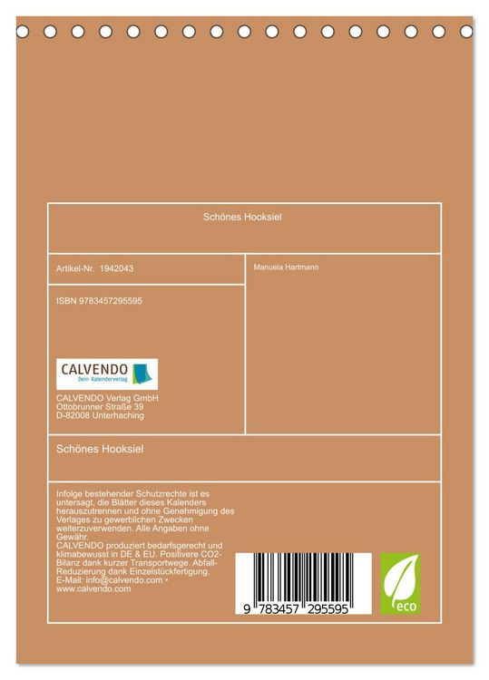 Produktbild: Sch&ouml;nes Hooksiel (Tischkalender 2026 DIN A5 hoch), CALVENDO Monatskalender