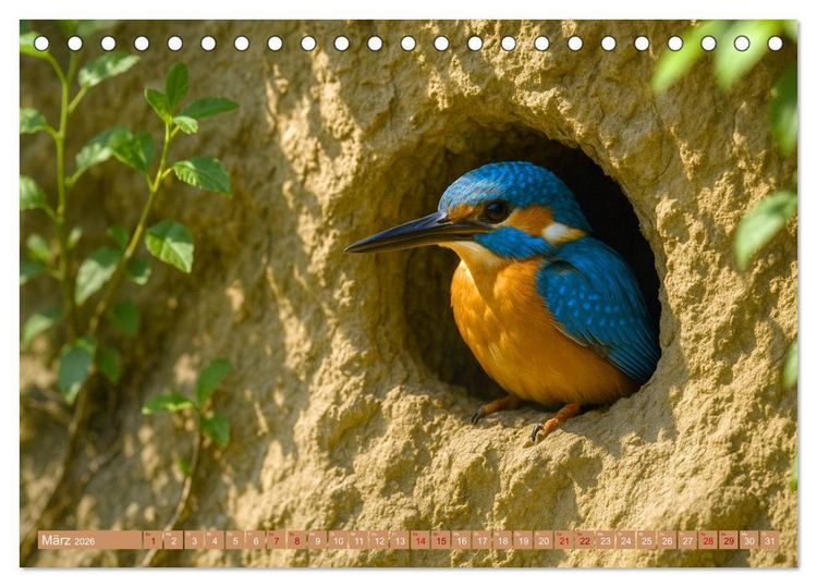Produktbild: Eisvogeltr&auml;ume am Wasser (Tischkalender 2026 DIN A5 quer), CALVENDO Monatskalender