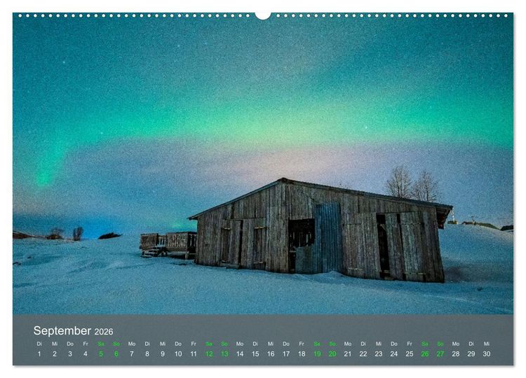 Produktbild: Naturwunder Polarlicht (Wandkalender 2026 DIN A2 quer), CALVENDO Monatskalender