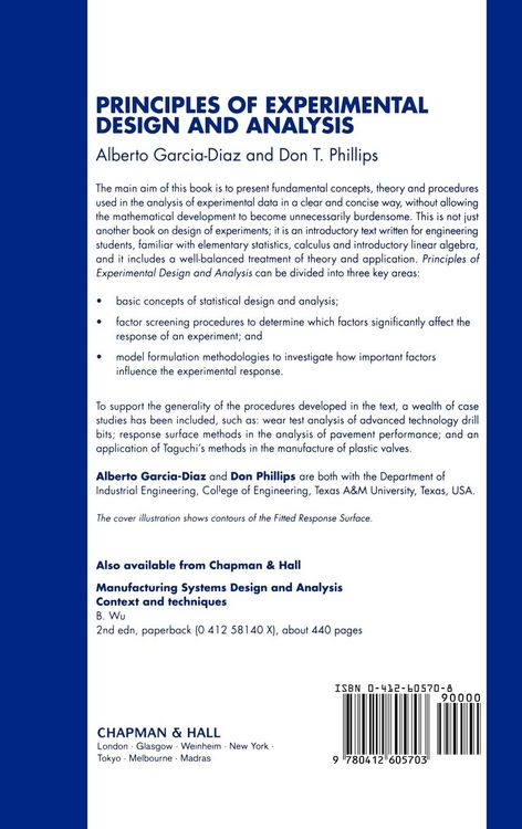 Produktbild: Principles of Experimental Design and Analysis