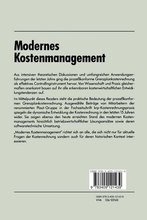 Produktbild: Modernes Kostenmanagement