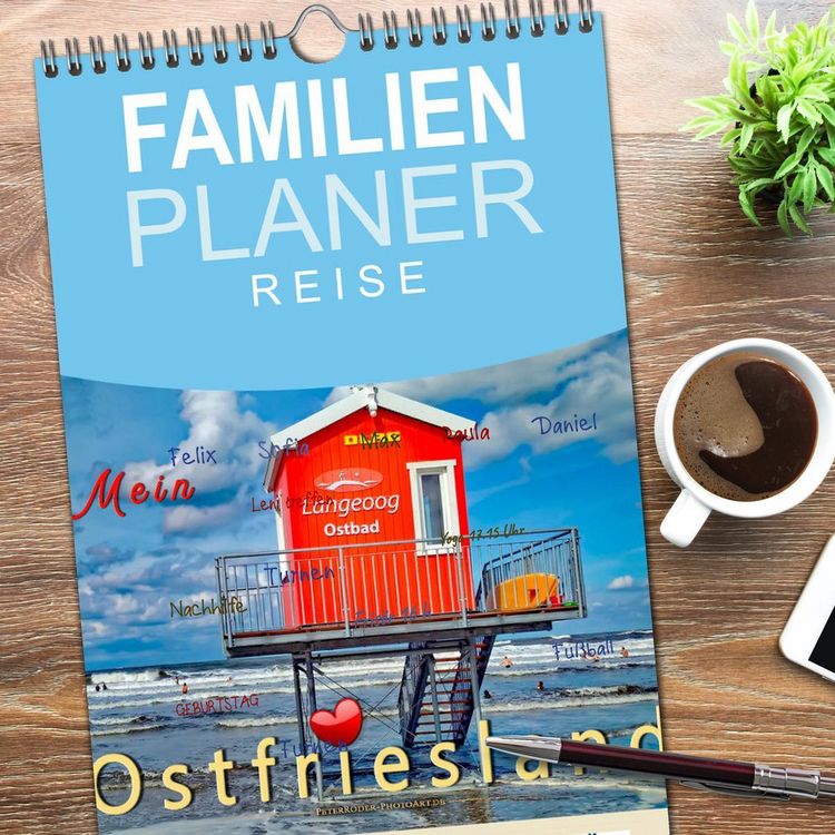 Produktbild: Familienplaner 2026 - Mein Ostfriesland mit 5 Spalten (Wandkalender, 21 x 45 cm) CALVENDO