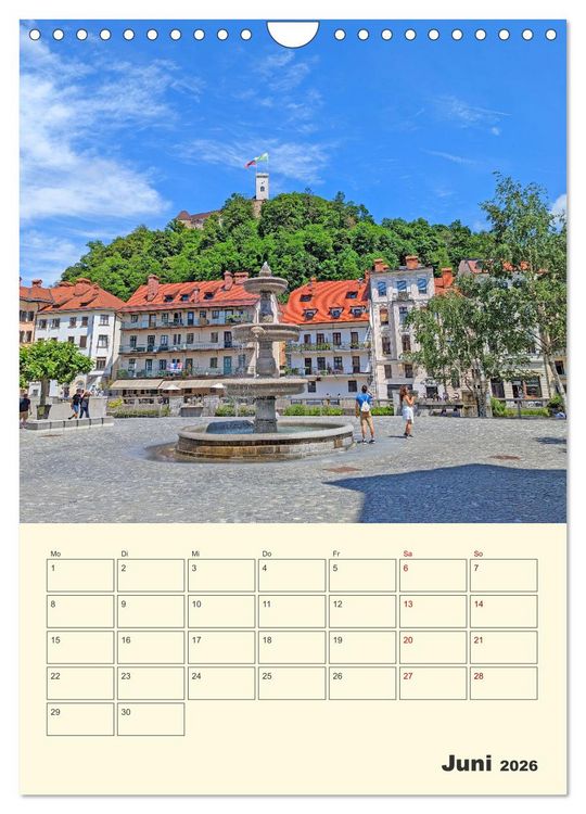 Produktbild: Ljubljana Sloweniens Hauptstadt (Wandkalender 2026 DIN A4 hoch), CALVENDO Monatskalender