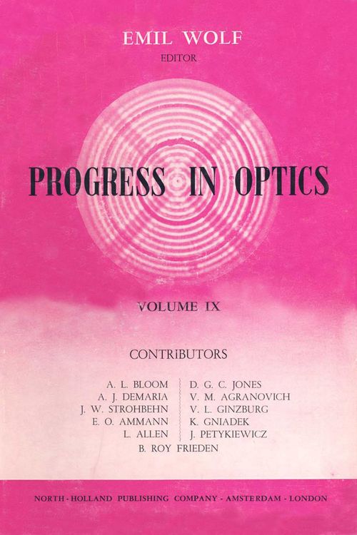 Produktbild: Progress in Optics