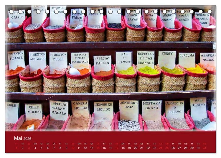 Produktbild: Spanische LebensArt (Tischkalender 2026 DIN A5 quer), CALVENDO Monatskalender