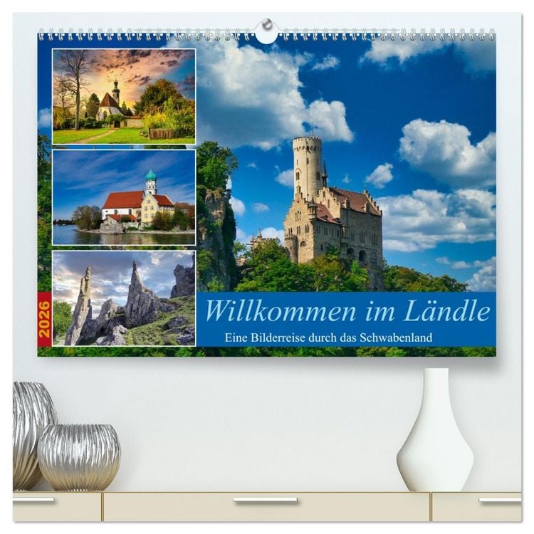 Produktbild: Willkommen im L&auml;ndle (hochwertiger Premium Wandkalender 2026 DIN A2 quer), Kunstdruck in Hochglanz