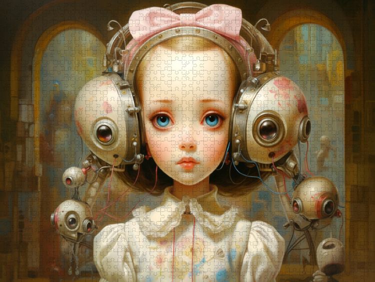 Produktbild: CALVENDO Puzzle Liebliche Roboter Puppe | 2000 Teile Lege-Gr&ouml;&szlig;e 90x67cm Foto-Puzzle f&uuml;r gl&uuml;ckliche Stunden