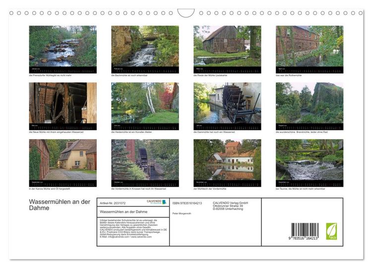 Produktbild: Wasserm&uuml;hlen an der Dahme (Wandkalender 2026 DIN A3 quer), CALVENDO Monatskalender