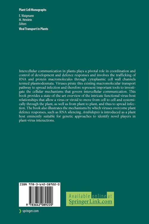 Produktbild: Viral Transport in Plants