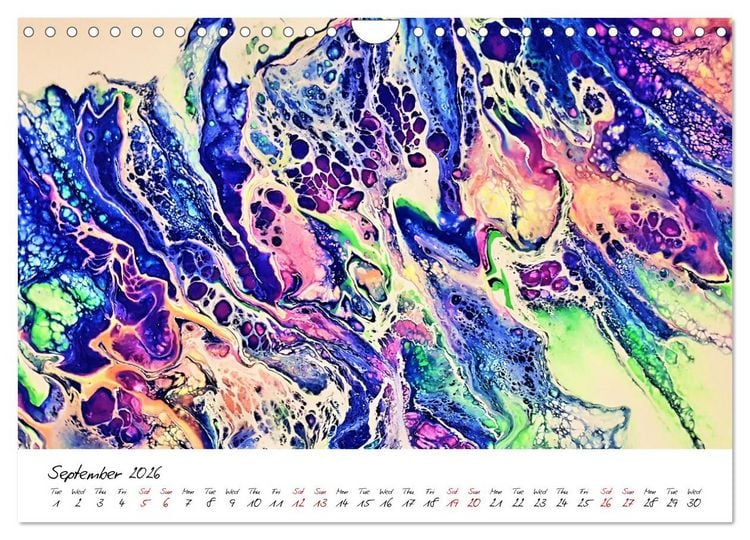 Produktbild: Your abstract colourful year (Wall Calendar 2026 DIN A4 landscape), CALVENDO 12 Month Wall Calendar