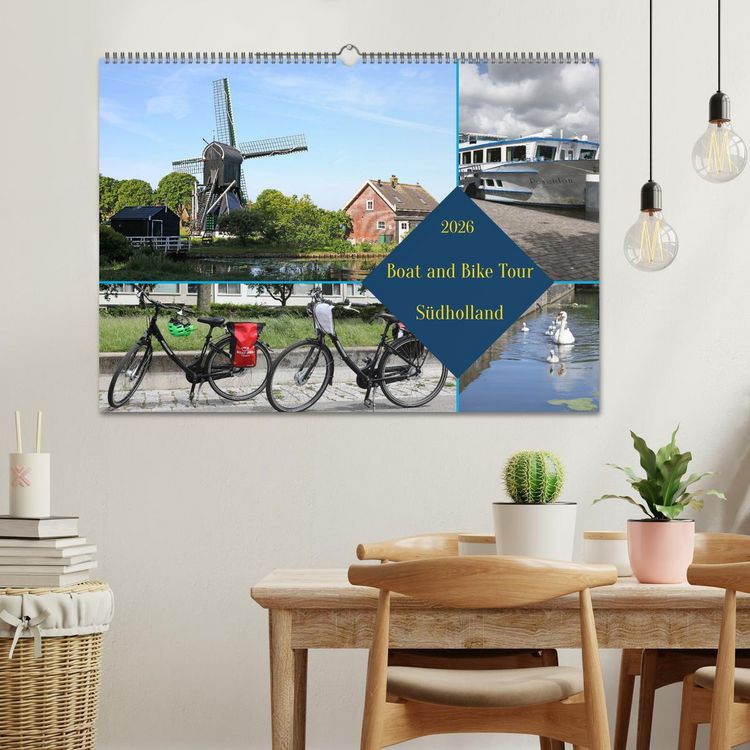 Produktbild: Boat and Bike S&uuml;dholland (Wandkalender 2026 DIN A2 quer), CALVENDO Monatskalender