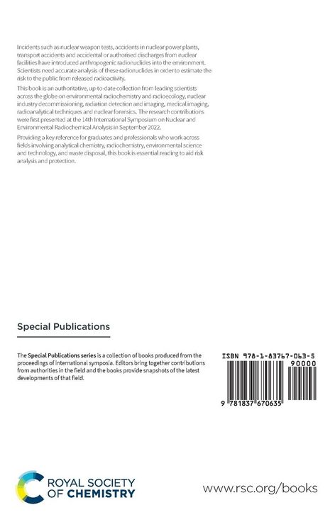 Produktbild: Environmental Radiochemical Analysis VII