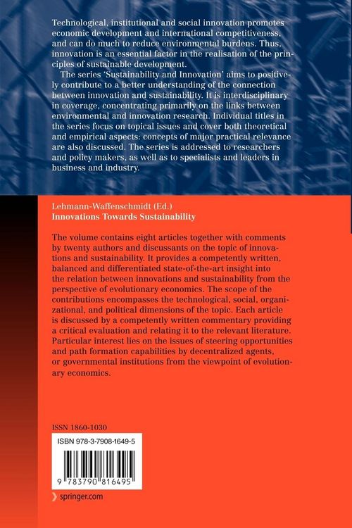 Produktbild: Innovations Towards Sustainability