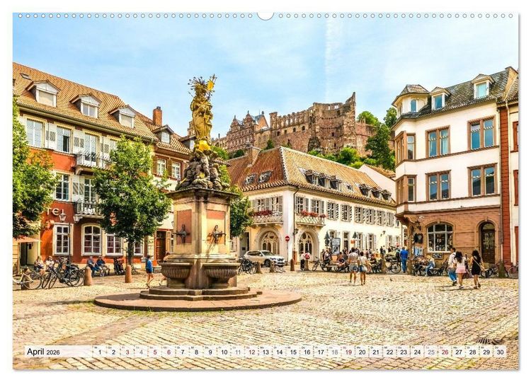 Produktbild: Romantisches Heidelberg &ndash; 12 Traummotive voller Magie und Geschichte (hochwertiger Premium Wandkalender 2026 DIN A2 quer), Kunstdruck in Hochglanz