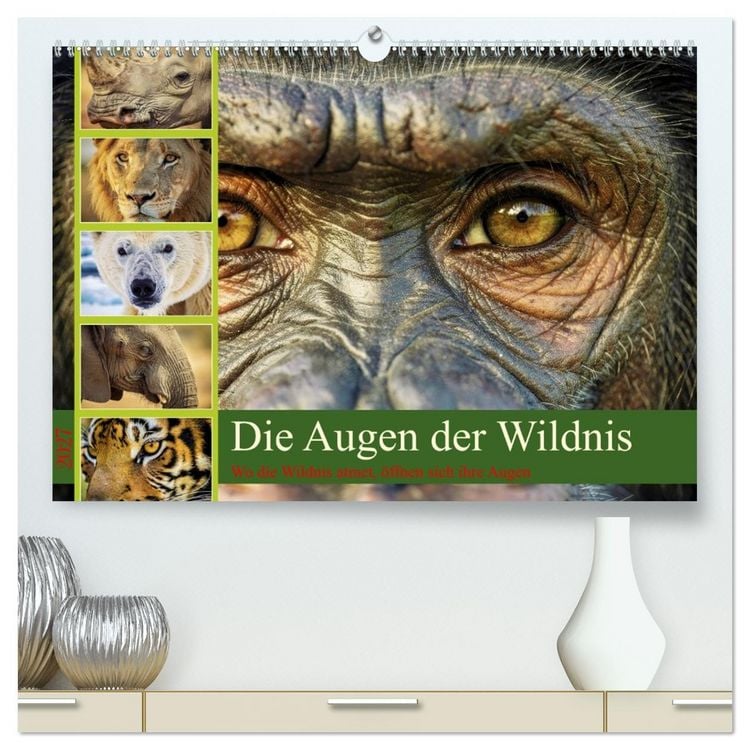 Produktbild: Die Augen der Wildnis (hochwertiger Premium Wandkalender 2027 DIN A2 quer), Kunstdruck in Hochglanz