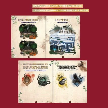 Produktbild: Das inoffizielle R&auml;tselbuch f&uuml;r Potter-Fans. &Uuml;ber 100 Quizfragen, Bilderr&auml;tsel, Labyrinthe und mehr zu den bekannten B&uuml;chern und Filmen