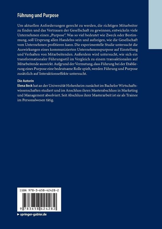 Produktbild: F&uuml;hrung und Purpose
