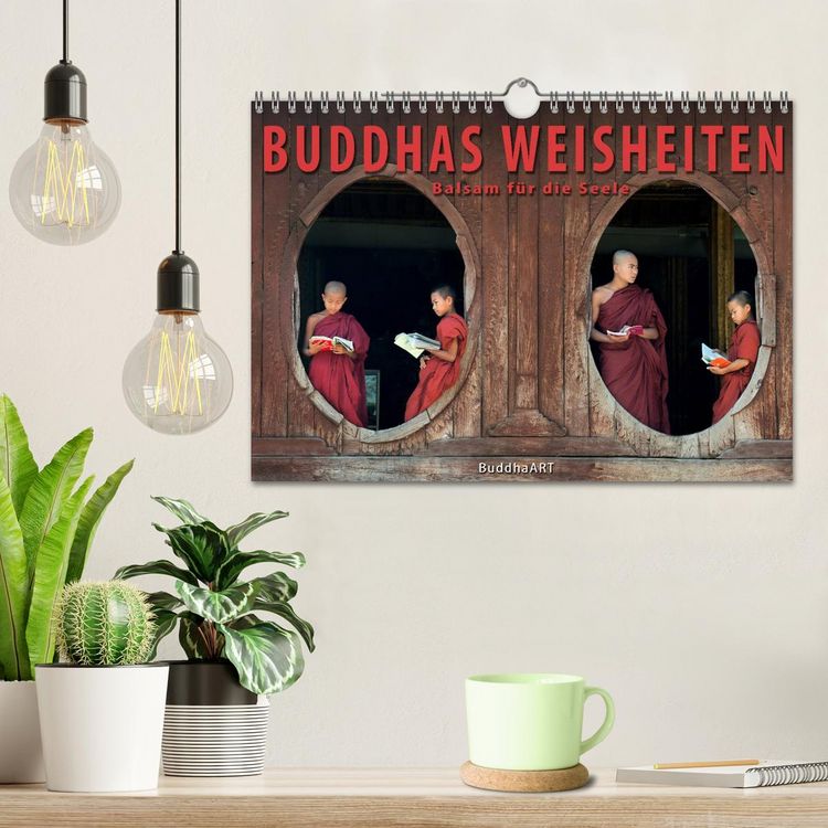 Produktbild: BUDDHAS WEISHEITEN - Balsam f&uuml;r die Seele (Wandkalender 2026 DIN A4 quer), CALVENDO Monatskalender