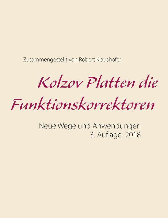 Produktbild: Kolzov Platten die Funktionskorrektoren