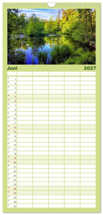 Produktbild: Familienplaner 2027 - Dreieich Natur Pur mit 5 Spalten (Wandkalender, 21 x 45 cm) CALVENDO