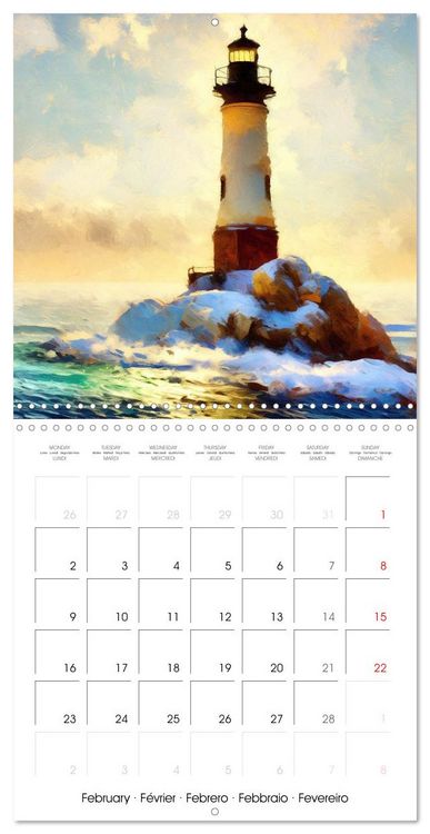 Produktbild: Fantasy lighthouses (Wall Calendar 2026 12 &times; 12 Inch) CALVENDO 12 Month Wall Calendar