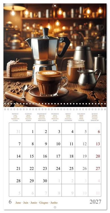 Produktbild: L'&acirc;me du caf&eacute; - Une passion au quotidien (Calendrier mural carr&eacute; 2027 30x30 cm) Calendrier double avec une page pour vos prises de notes