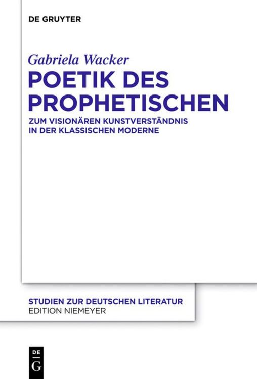 Produktbild: Poetik des Prophetischen