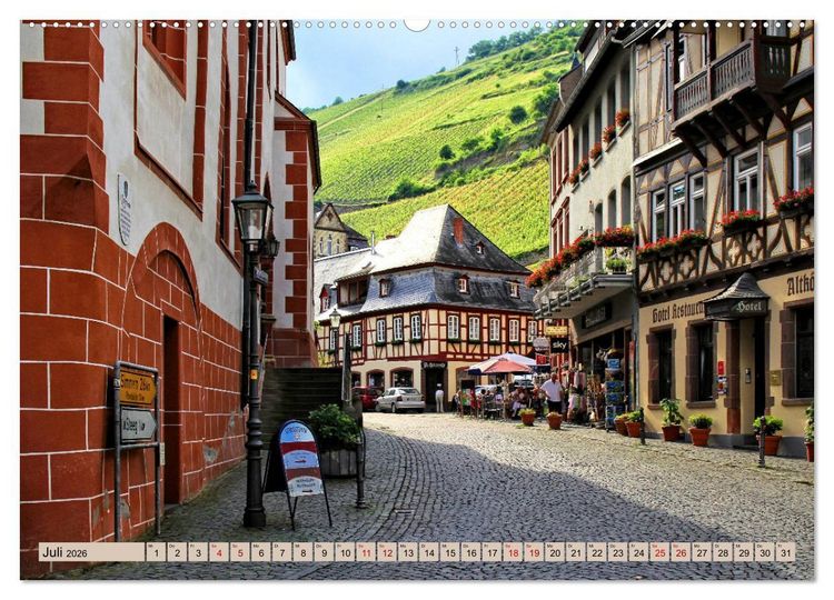 Produktbild: Bacharach - Sehenswerter Ort am Mittelrhein (Wandkalender 2026 DIN A2 quer), CALVENDO Monatskalender