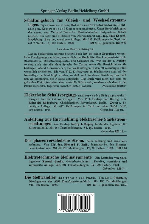 Produktbild: Elektrische Starkstromanlagen