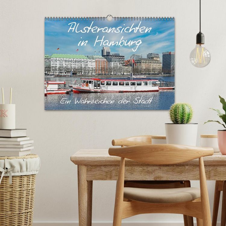 Produktbild: Alsteransichten in Hamburg (Wandkalender 2026 DIN A3 quer), CALVENDO Monatskalender