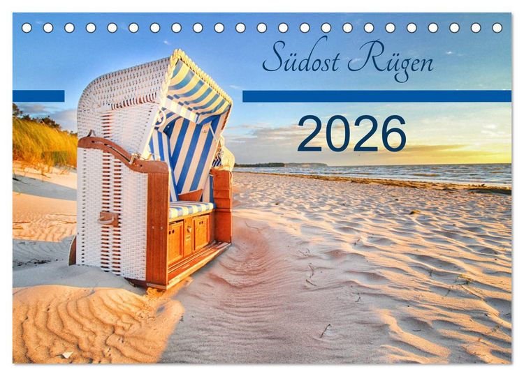 Produktbild: S&uuml;dost R&uuml;gen 2026 (Tischkalender 2026 DIN A5 quer), CALVENDO Monatskalender