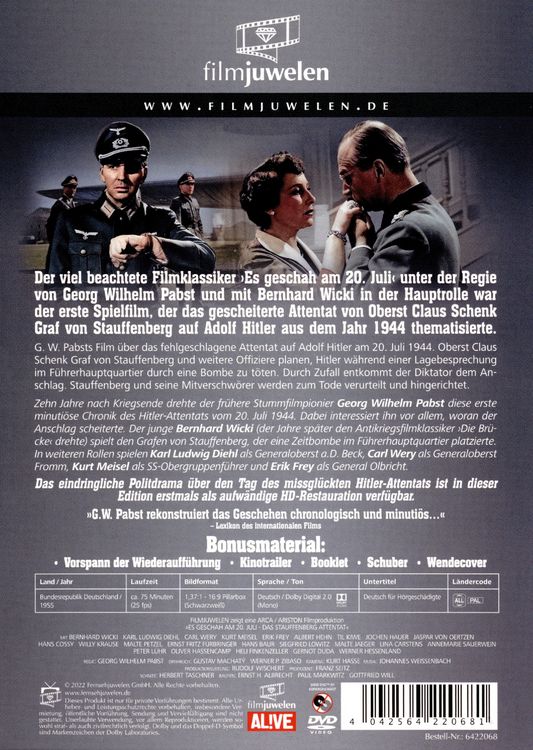 Produktbild: Es geschah am 20. Juli - Das Stauffenberg Attentat (Filmjuwelen)