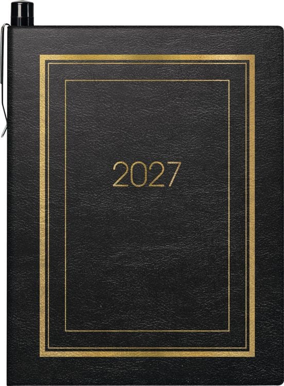 Produktbild: BRUNNEN 1071336907 Taschenkalender Mod. 713 2027 A7, Kunstleder, schwarz