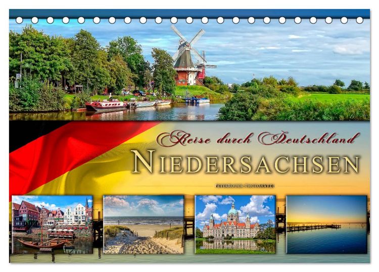 Produktbild: Reise durch Deutschland - Niedersachsen (Tischkalender 2026 DIN A5 quer), CALVENDO Monatskalender