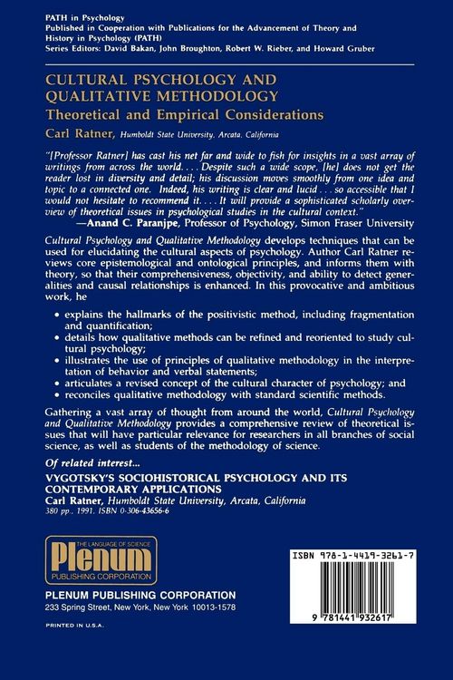 Produktbild: Cultural Psychology and Qualitative Methodology