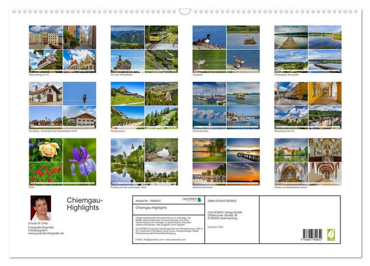 Produktbild: Chiemgau-Highlights (Wandkalender 2026 DIN A2 quer), CALVENDO Monatskalender