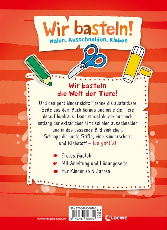 Produktbild: Wir basteln! - Malen, Ausschneiden, Kleben - Tiere