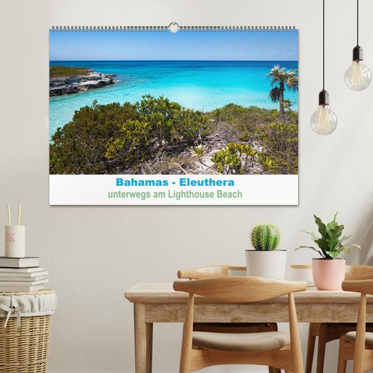 Produktbild: Bahamas-Eleuthera unterwegs am Lighthouse Beach (Wandkalender 2026 DIN A2 quer), CALVENDO Monatskalender