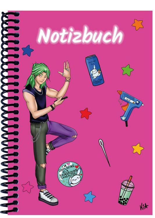 Produktbild: A 5 Notizbuch Manga Quinn, pink, liniert
