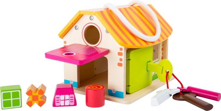 Produktbild: Small foot 10315 - Motorikhaus Stall, Steckspielzeug, Holz, 20x16cm, play&learn