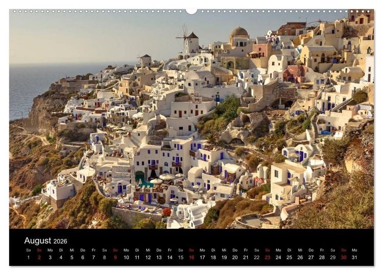 Produktbild: Die Kykladen (hochwertiger Premium Wandkalender 2026 DIN A2 quer), Kunstdruck in Hochglanz