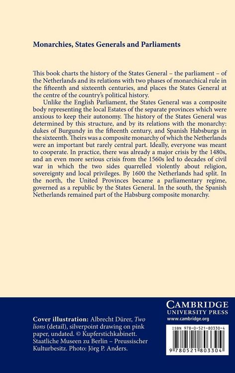 Produktbild: Monarchies, States Generals and Parliaments