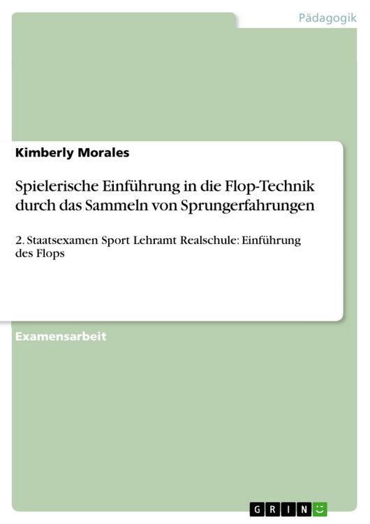 Produktbild: Spielerische Einf&uuml;hrung in die Flop-Technik durch das Sammeln von Sprungerfahrungen
