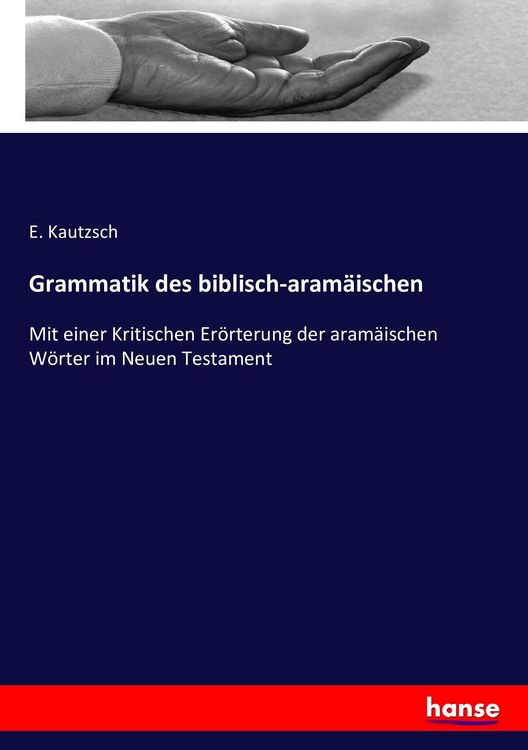 Produktbild: Grammatik des biblisch-aram&auml;ischen